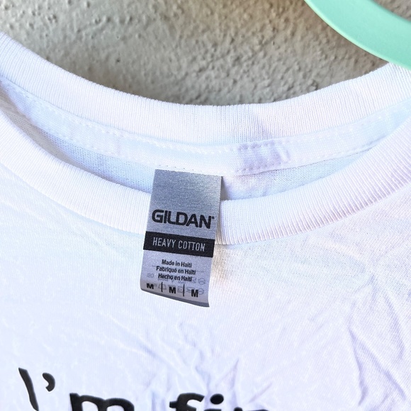 "I'm Fine" sarcastic T-shirt men's size M - Picture 2 of 3